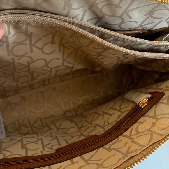Calvin Klein Hudson Monogram Satchel NWT kh/ br